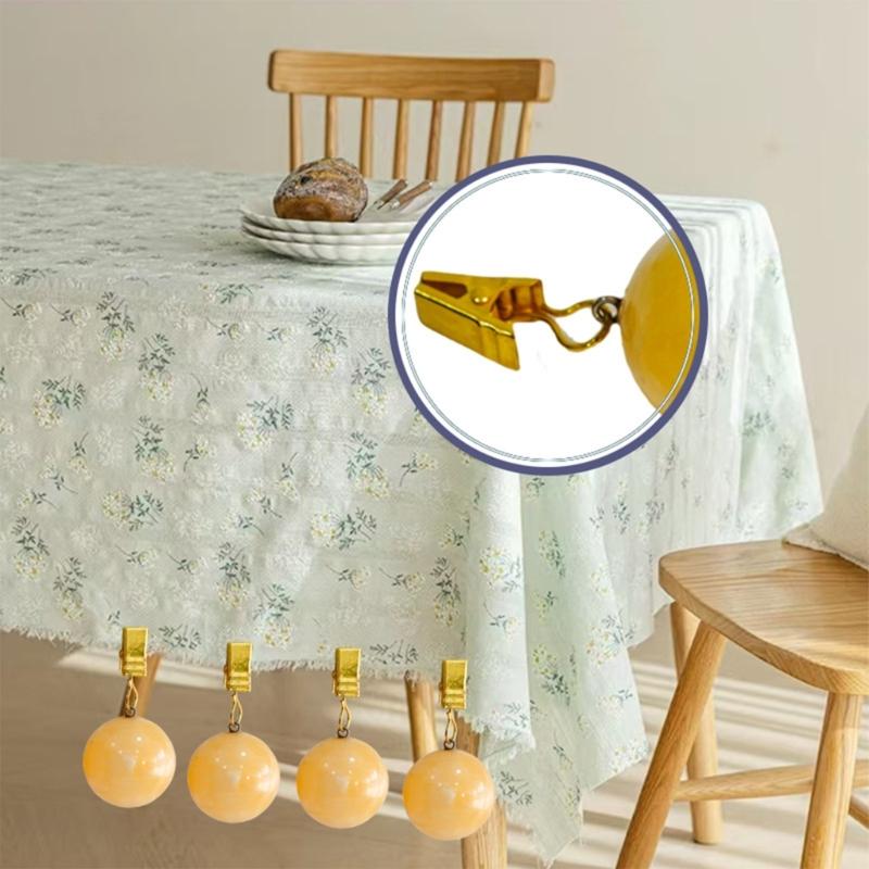 Set Of 4 Stone Tablecloth Weights Holder Handcrafts Marble Dinnerware Clip Perfect For Formal Gatherings Garden Party