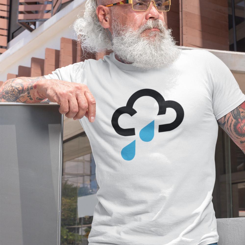 RAINY WEATHER SYMBOL T-SHIRT (mood cloudy icon funny cool emotion emoji Britain) Unisex T-Shirt XXXXL