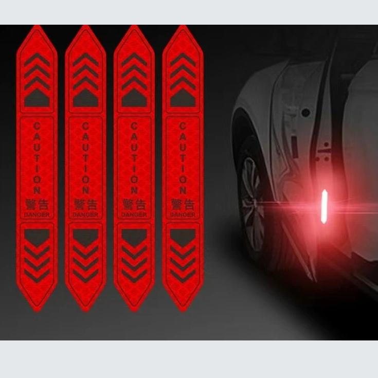 

4 шт. Светоотражающие наклейки на двери автомобиля Ночная предупредительная лента безопасности Наклейки на двери Декоративные наклейки Светоотражающие полосы для автомобиля Аксессуары