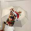 1pc Christmas Dog Decorations Umbrella with Plastic Handle,Suitable for All Seasons Home Travel Outdoor UmbrellaDD236