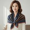 Sunscreen Double-sided Printed Silk Scarf Lightweight Retro Patterned Square Shawl  Spring