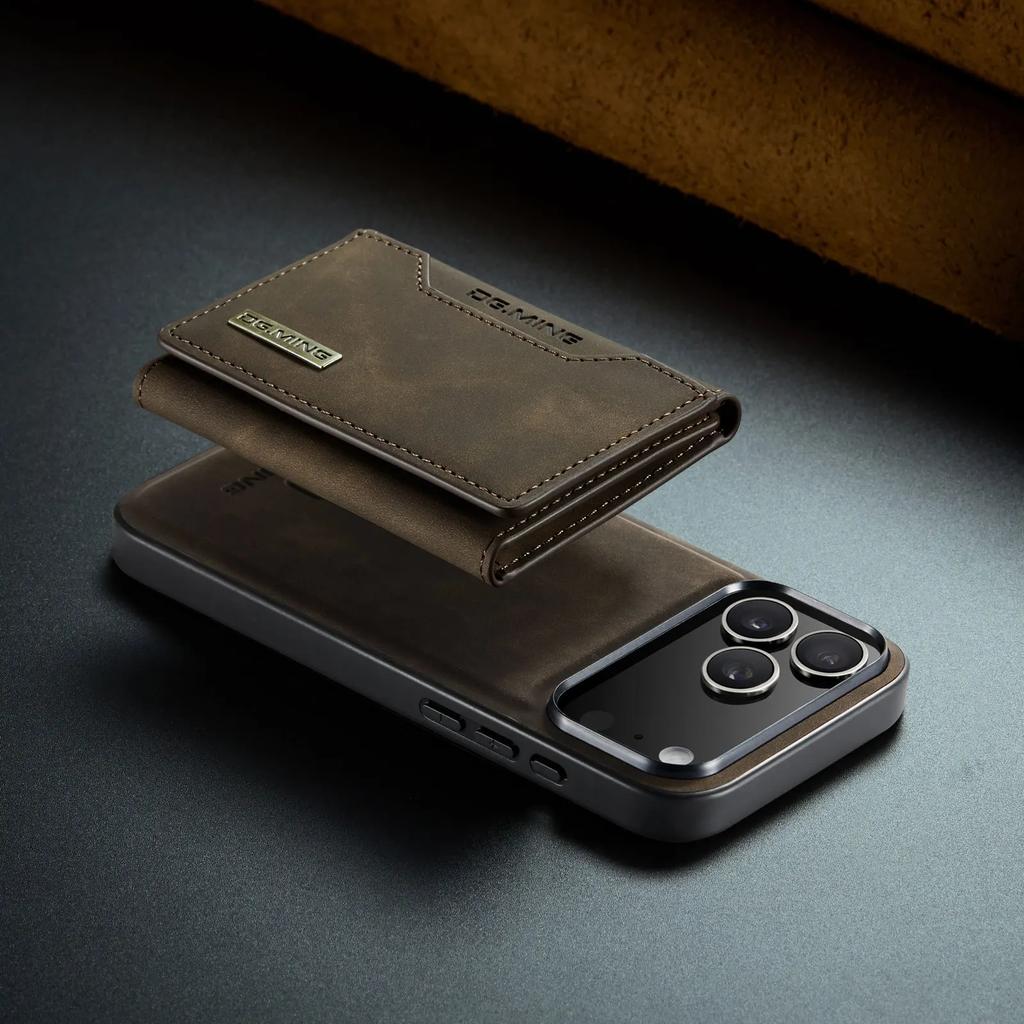 Luxury Leather Phone Case for IPhone 17 Pro Max Air16E 16 14 15 Plus 13 12 11 Pro Max Magnetic Detachable Card Stand Wallet