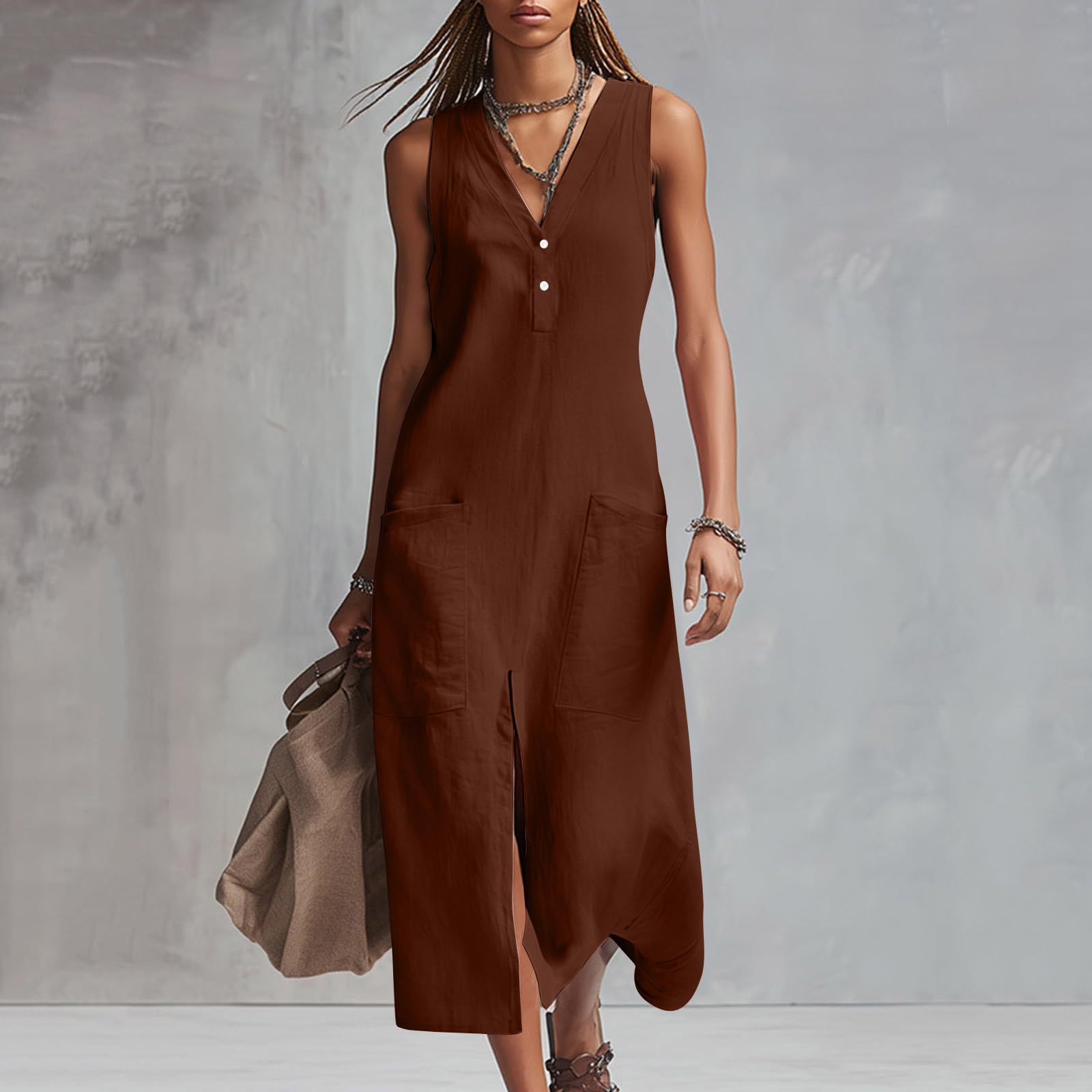 Women s Fashionable Casual -color Dress M
