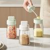 Retractable Glass Spice Jar with Spoon Lid: Sealed Kitchen Seasoning Container for Oil and Salt