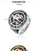 Vintage European-American Templar Cross Titanium Steel Ring