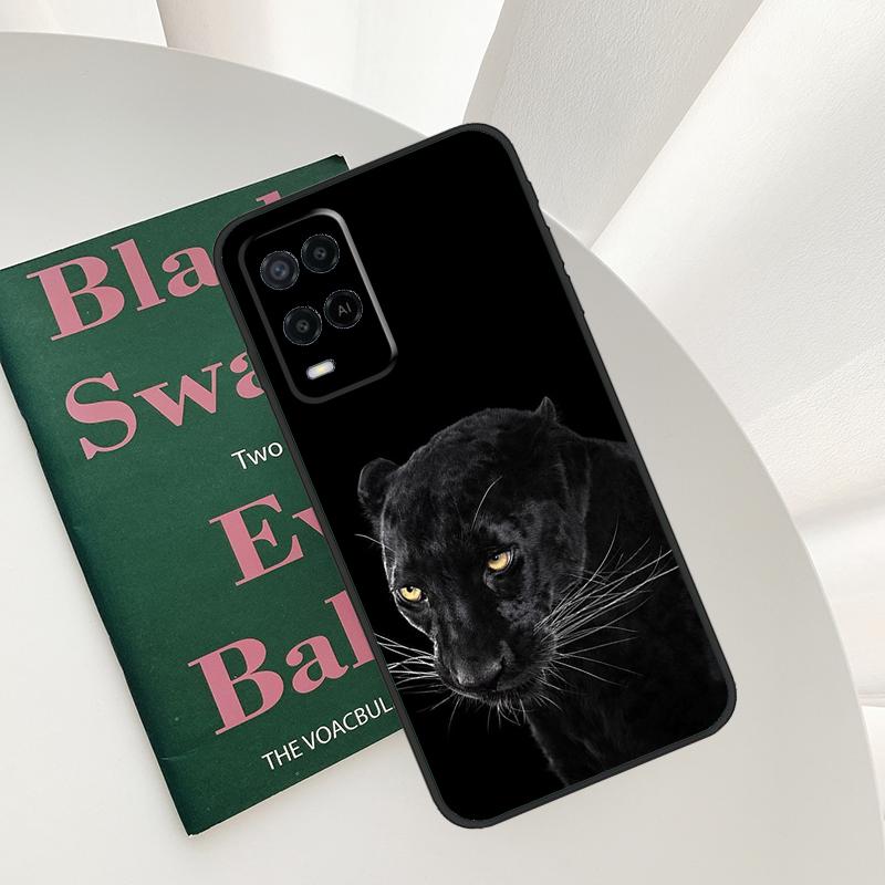 Animal Panther Case For Oppo A96 A76 A16 A15 A17 A52 A72 A54S A57S A58 A78 A98 A57 A77 A54 A74 A94 Cover
