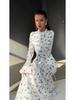 Slim Fit Floral Ruffle Dress - Gentle Spring 2025 Collection