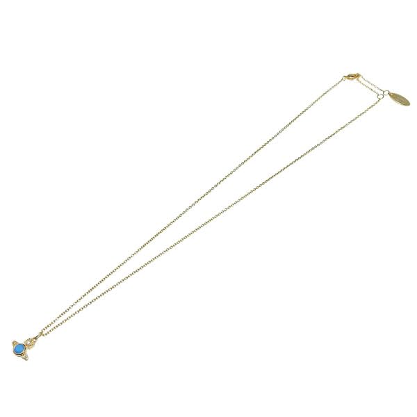 Vivienne Westwood London Orb Pendant Used Necklace, Gold-Blue, Women's, 6302027802R702,