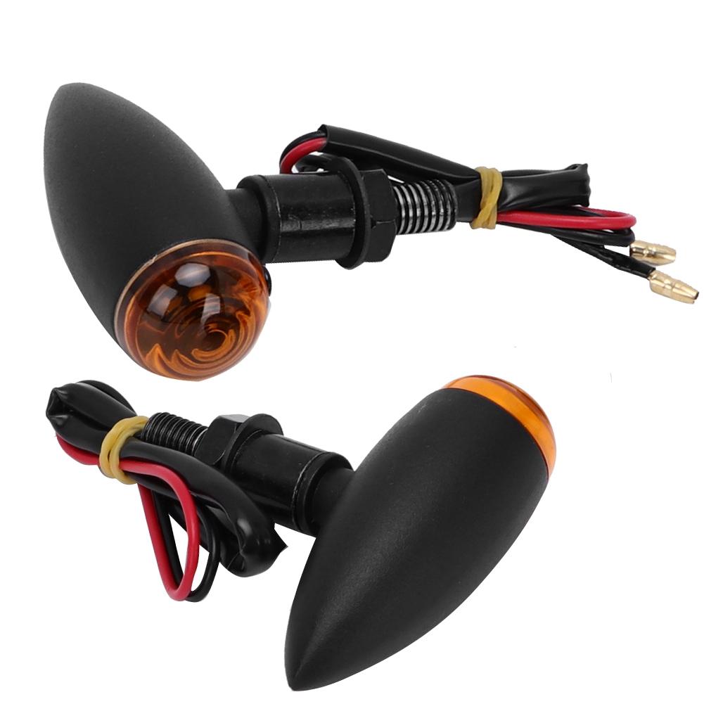 Motorcycle Waterproof Turn Signal Light Indicator Lamp Modification Accessory (Black)