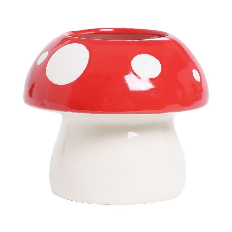 1pc Ceramic Mushroom Pen Holder, Creative Desktop Organizer for Students and Office Use, Perfect for Storing Stationery, Makeup