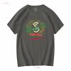 Staropramen Tschechisches Bier Abgenutztes Etikettenmuster T-Shirt vintage Gewaschenes Lässiges Oberteil Für Den Täglichen Gebrauch streetwear Grafik Stilvoll