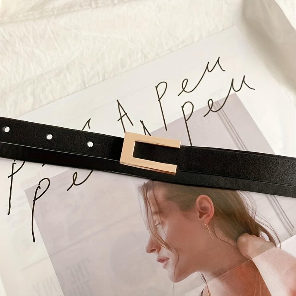 Belt Women's Decorative Waist Decoration Black All-matching Suit Coat Foreign Style Fashionable Retro Small Ins Style Belt