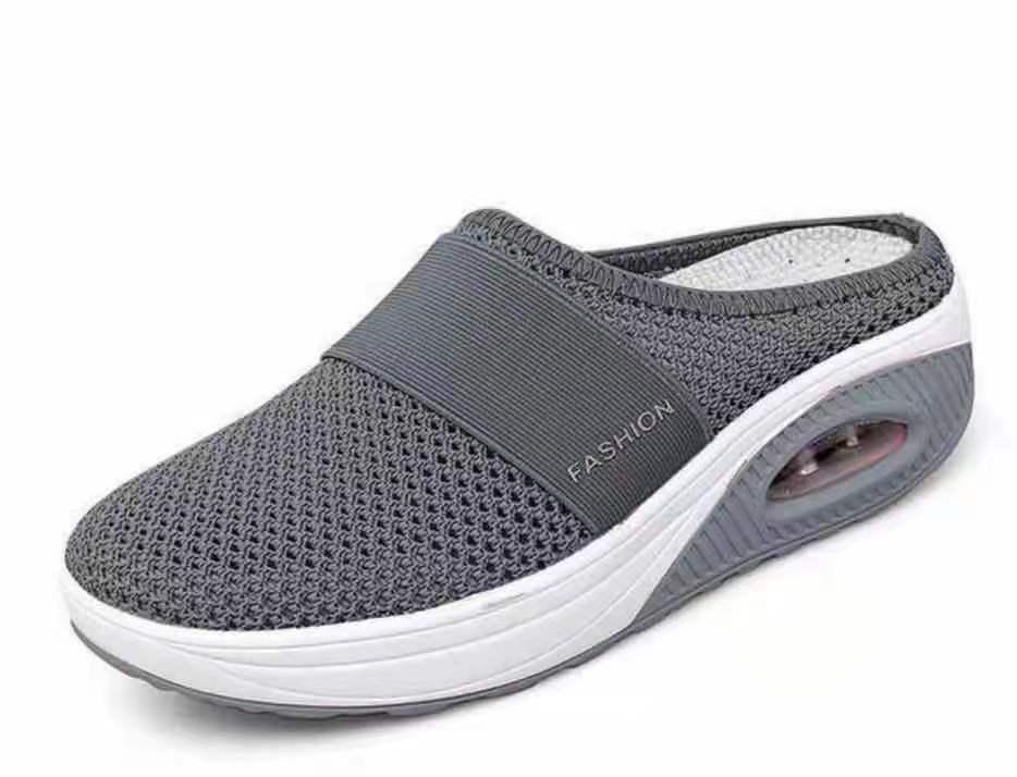 Kadın Yazlık File Slip-On Yürüyüş Ayakkabıları - Hafif Oyuk Tasarım