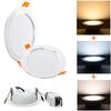 3 In 1 Light Color Led Downlights 18w/15w/12w/9w/7w/5w/3w Cool/warm/neutral Retractable Recessed 85-265v Ceiling Round Room Home