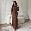 2025 Cross-border European and American Autumn New Button-loose Cardigan Shirt Top Slim-fit Hip Skirt Women's Clothing