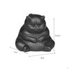 Statue, Miniature Kitten Figurines, Desk Figurine, Sculpture, Purple Clay, Tea Pet for