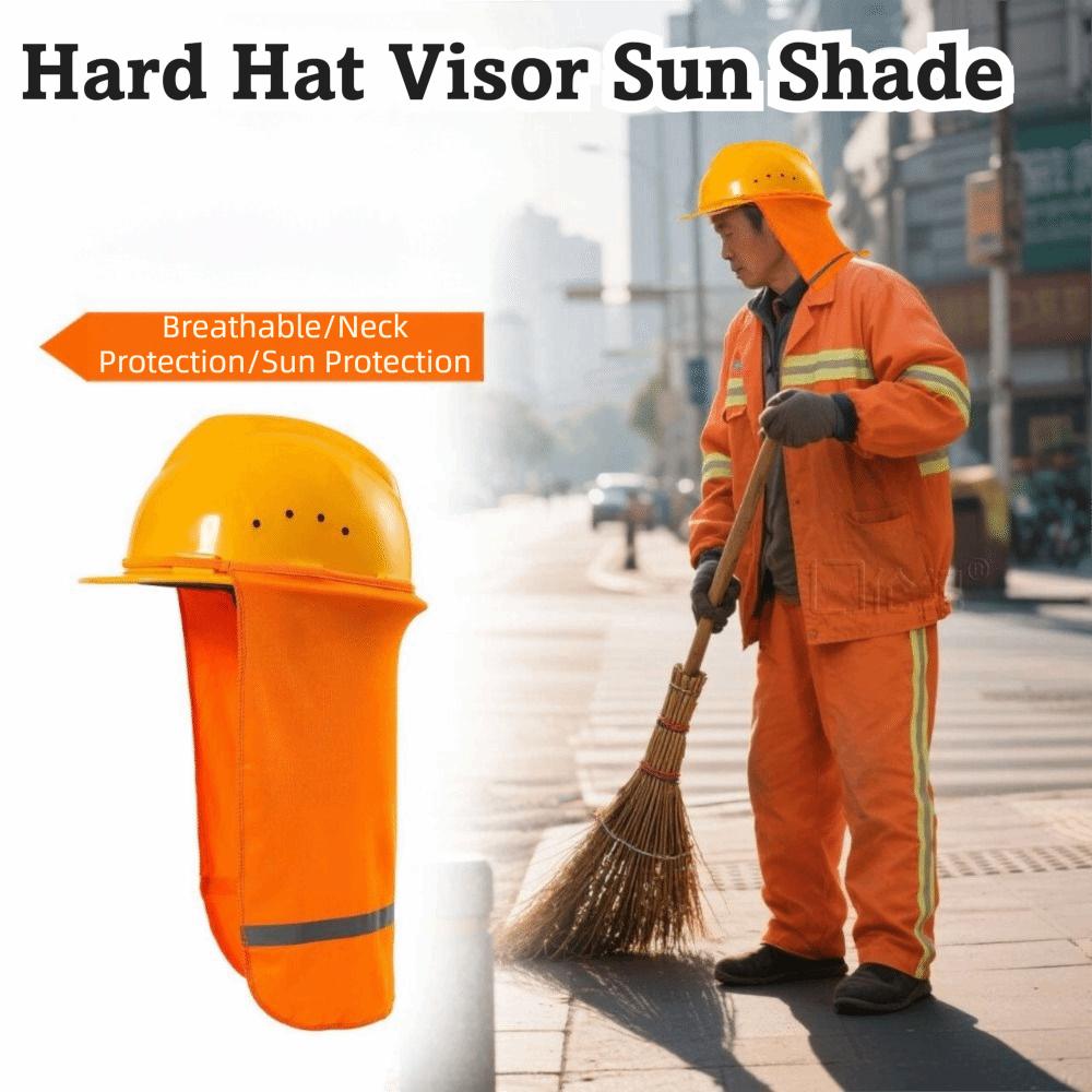 Breathable Hard Hat Sun Shade With Reflective Stripe Face and Neck Protection Work Accessory