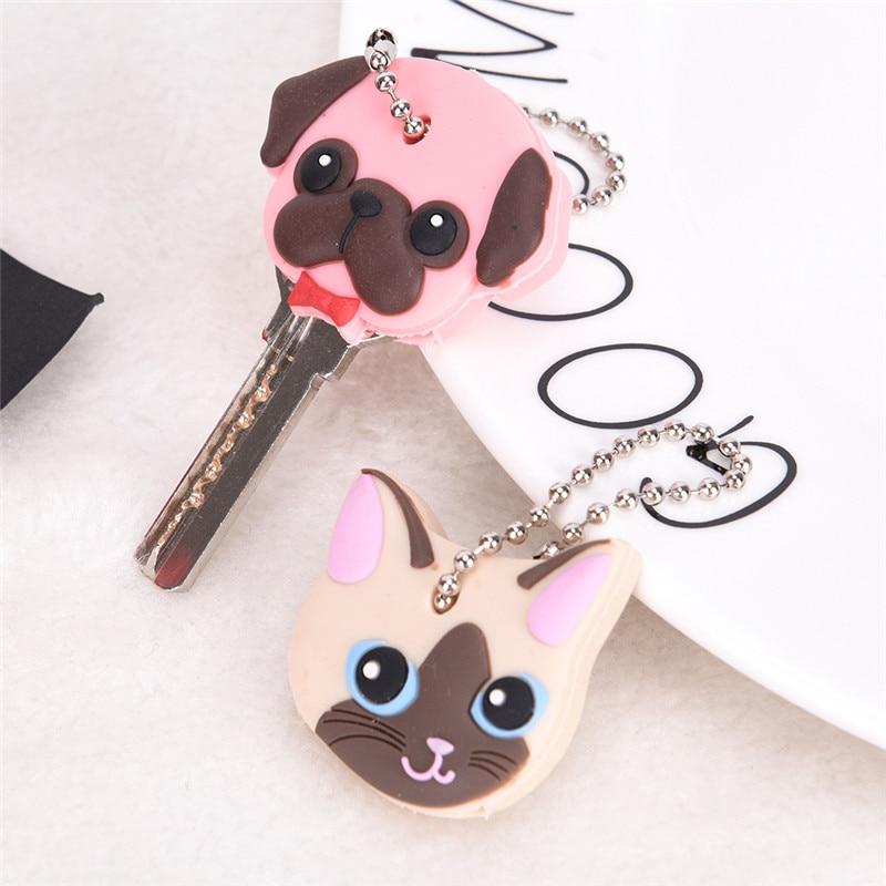 1pc Cartoon Silicone Protective Key Case Cover For Key Control Dust Cover Holder Organizer Home Accessories Supplies
