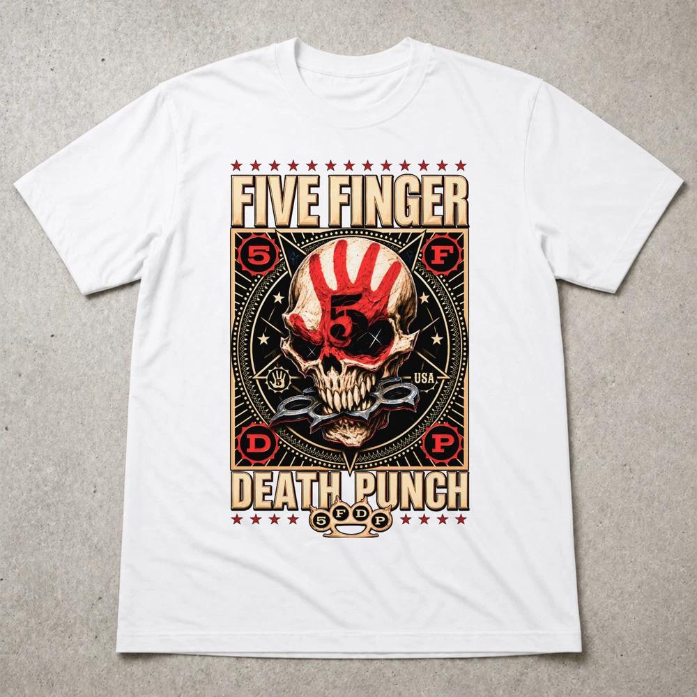 Five Finger Death Punch T Shirt Heavy Metal Rock Band Tee Adults Kids 2XL