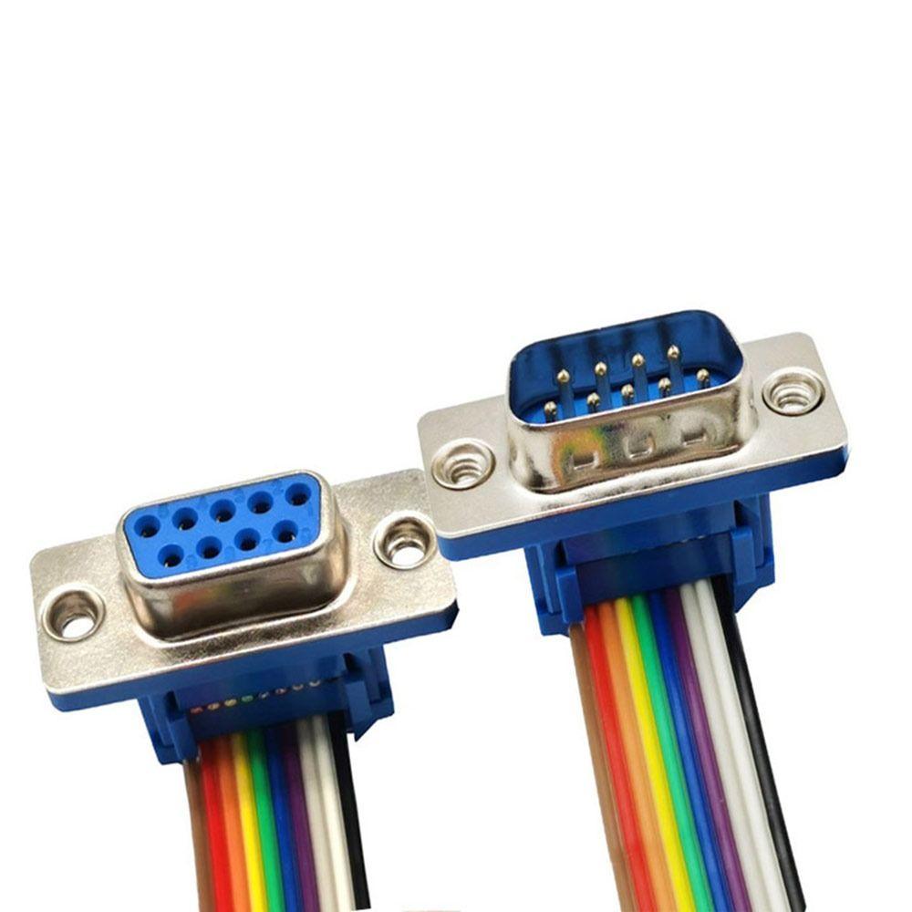 DB9 to IDC DB9 Connector Multicolor Ribbon Flat Ribbon Cable IDC Cable  Industrial Applications