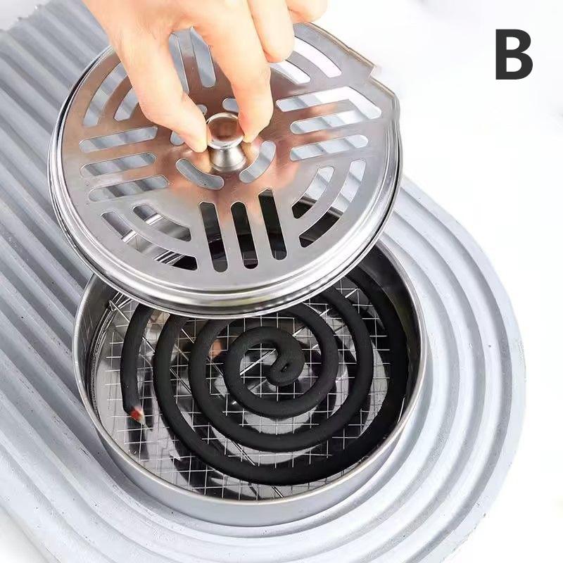 Portable Mosquito Coil Tray Holder Home Insect Repellent Anti-Fire Sandalwood Incense Burner Anti-Mosquito Supplies