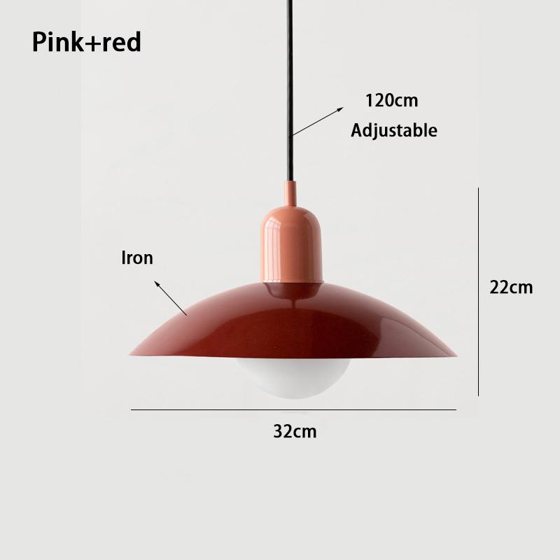 Mid-style Nordic Color Macron Cining Room Bedroom Lighting Chandelier Simple Modern Bauhaus Dining Table Chandelier Study Lamp