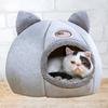 Yousheng Cat Nest Cat Head Design Non-Slip Fabric Stuffed Kitty Cave for Outdoor
