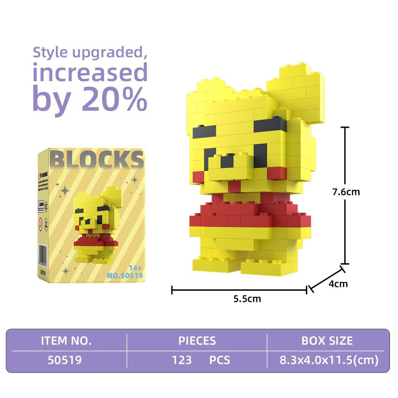 Large Building Blocks Assembly Figures - Compatible with Lego, Educational Toys for Boys and Girls, Cartoon Ornaments, Street Stall Theme.