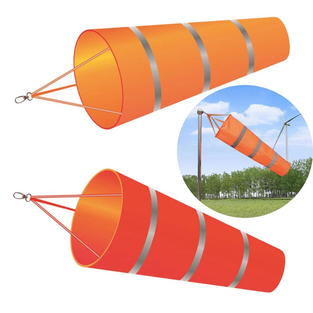 Reflective Plastic Windsock Outdoor Wind Direction Flag with Fluorescent Belt Wind Sock for Garden or Patios Decoration