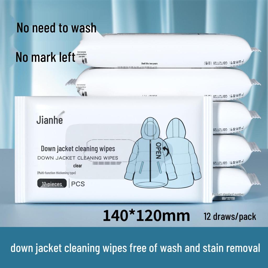 Disposable Water-Free Down Jacket Cleaning Wipes