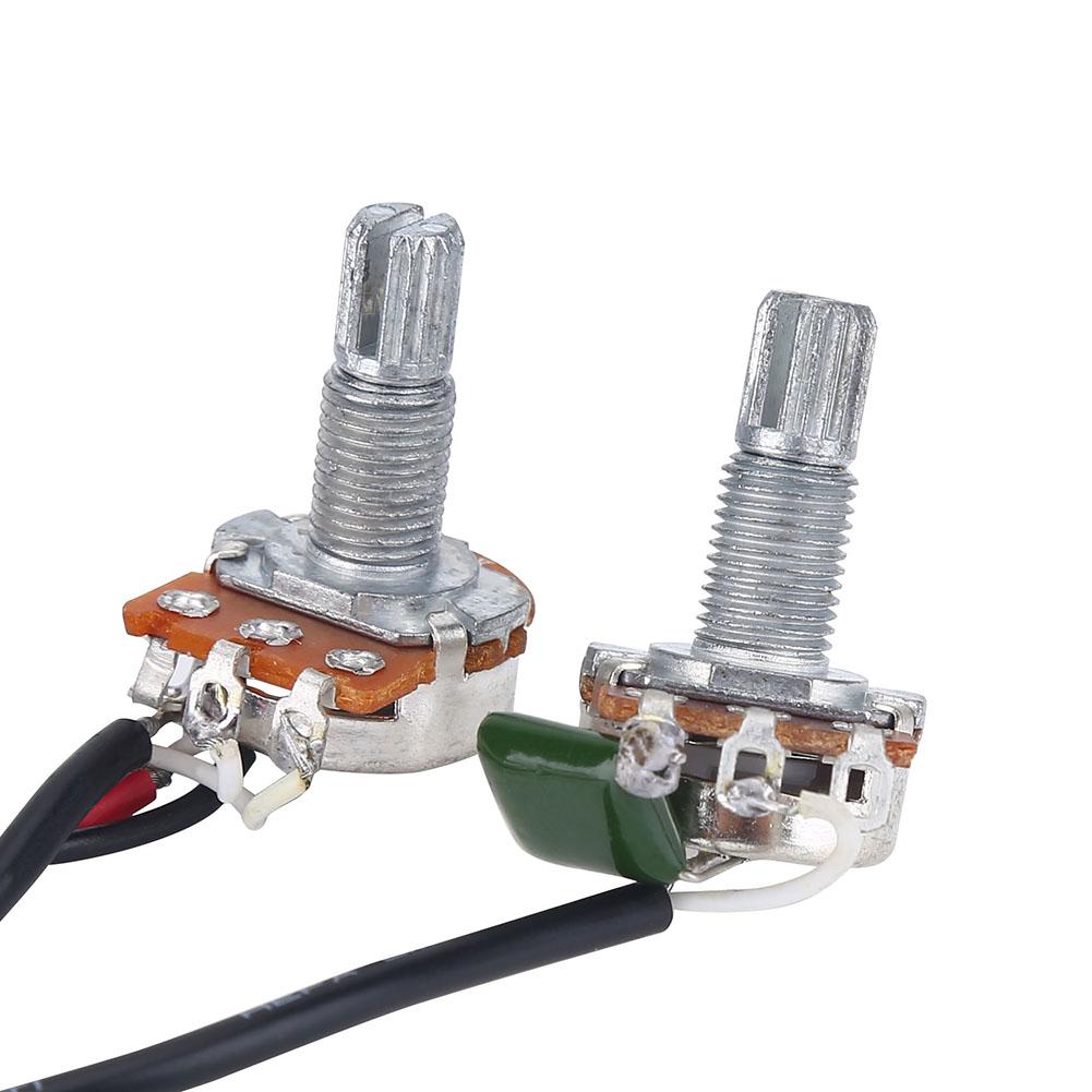 2 Volume 2 Tone 1 Jack 500K Pots 3 Way Switch Wiring Harness for Les Paul LP Guitar