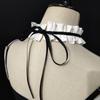 Perfect Match Neck Decoration Fake Collar Women Ribbon Ruffled Neck Stand Ruff Collar Tie Girl Cosplay Necklace Accessories