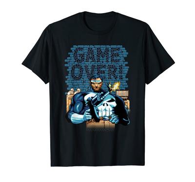 Marvel Punisher Game Over Pixelated 90s T-Shirt