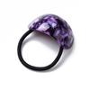 New Fashion  Acetate Hairties for Girls and Women White Blue Colors Rubber Elastic Hair Bands for Pony Hair