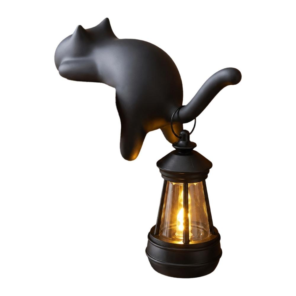 3D Printed Cat-Shaped Wall Hook Cute Bookshelf Lantern Animal Figurine Hook Halloween Decorations