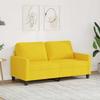 Vidaxl 2-Seater Sofa, Light Yellow, 140 Cm, Upholstered In Fabric