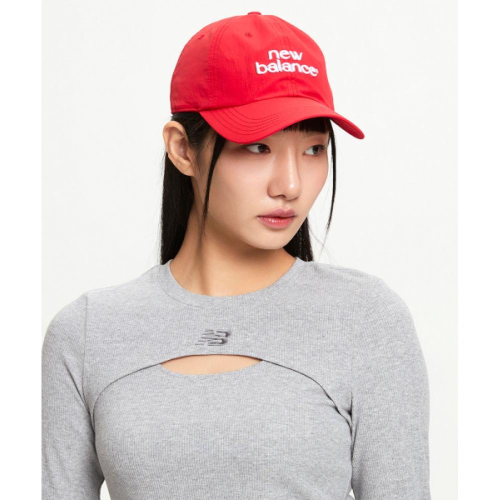 ハット +New Balance+ NBGDFSW102 Letter Graphic Nylon Ball Cap RED N New Balance Nbgdfsw102 Letter Graphic Nylon Ball Cap Red