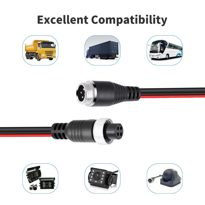 4-Pin Luftfahrtstecker Video Audio Verlängerungskabel für LKW Rückfahrkamera Sicherheit CCTV DVR Kabel