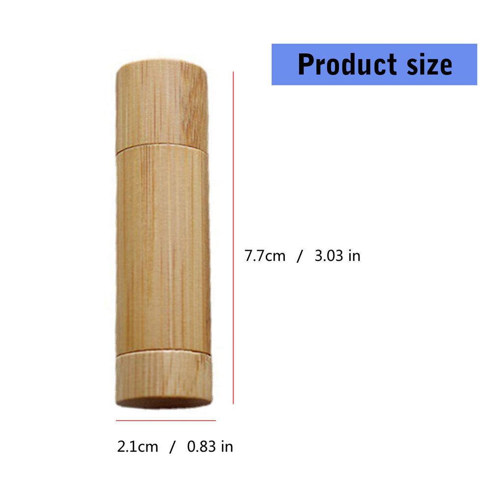 Empty Natural Lip Balm Container Bamboo Lip Balm Tubes Versatile Cosmetic Holders for Personal Care