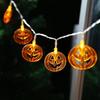 LED Halloween Decorative String Lights: Pumpkin, Ghost, Eye & Skull Battery Lights
