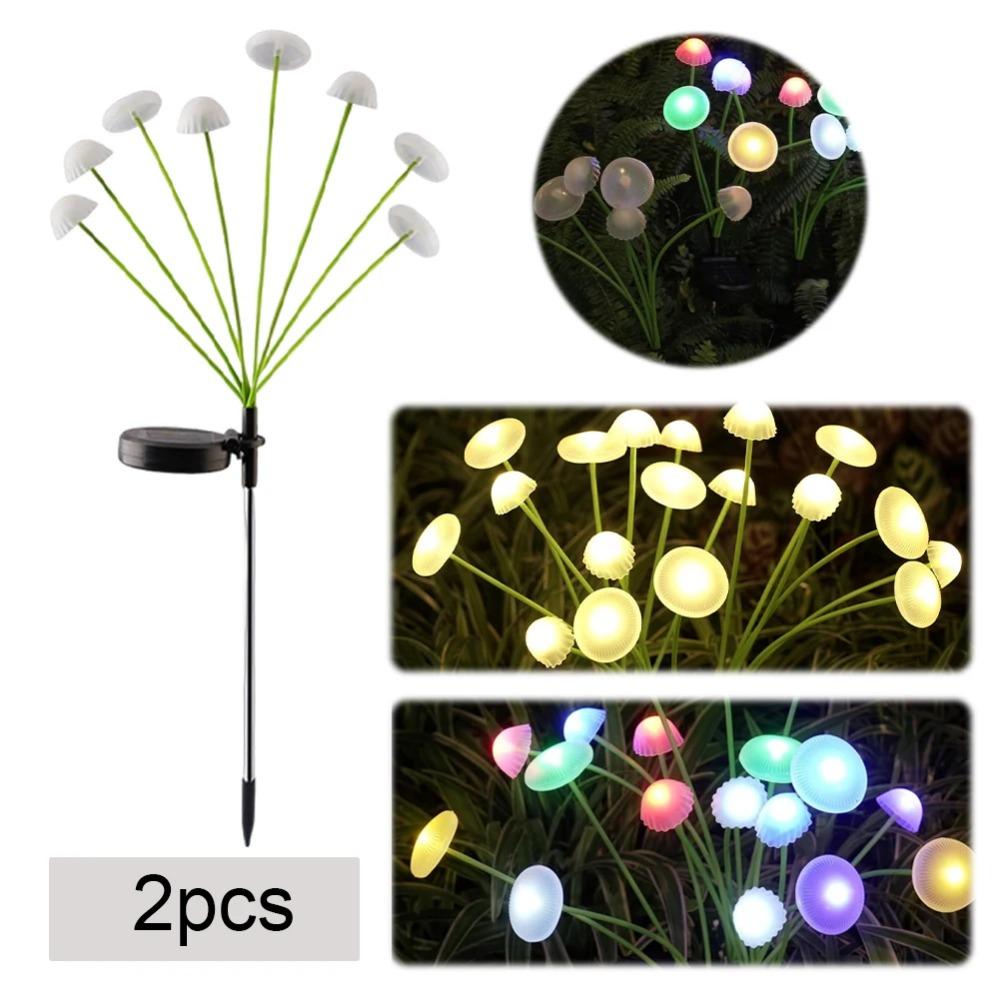 LED Solar Jellyfish Mushroom Lamp Used for Outdoor Courtyard Landscape Decoration Lighting Suitable for Lawns Garden Terraces