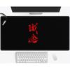 HYBXAXC Chinese Calligraphy Zhi Tu Mouse PadAesthetic Red Black Brush Art Large Gaming Desk MatDesk Decor for Calligraphy Fans