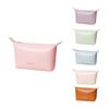 PU Waterproof Large Capacity Travel Makeup Bag - Simple, Fashionable, Portable Toiletry Organizer in Solid Colors