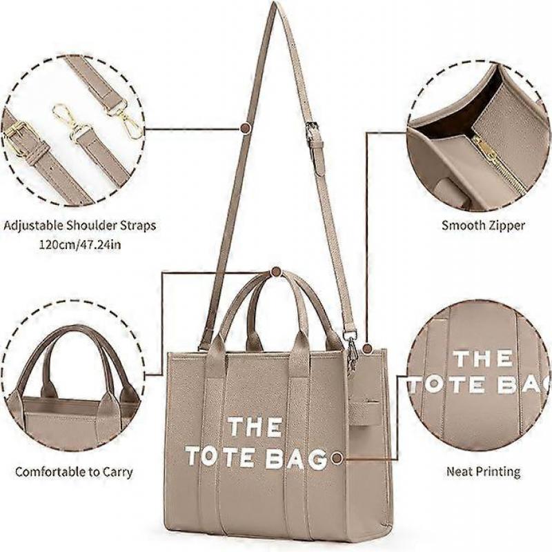 Canvas Tote Bags Handbags for Women, Canvas The Tote Bag with Zipper and Pockets Canvas Shoulder Bag for Women Ladies Girls Casual Canvas Crossbody To