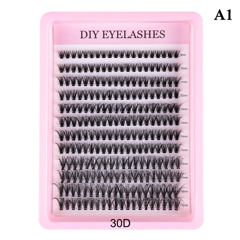 30D 40D 50D 60D 80D Cluster Lash Kit Segmented Fluffy Natural Volume DIY At Home Eyelash Extensions for Women