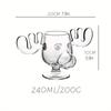 Christmas Glass Mug – Antler, Santa Claus, Reindeer Transparent Cups for Wine, Milk, Coffee Gifts
