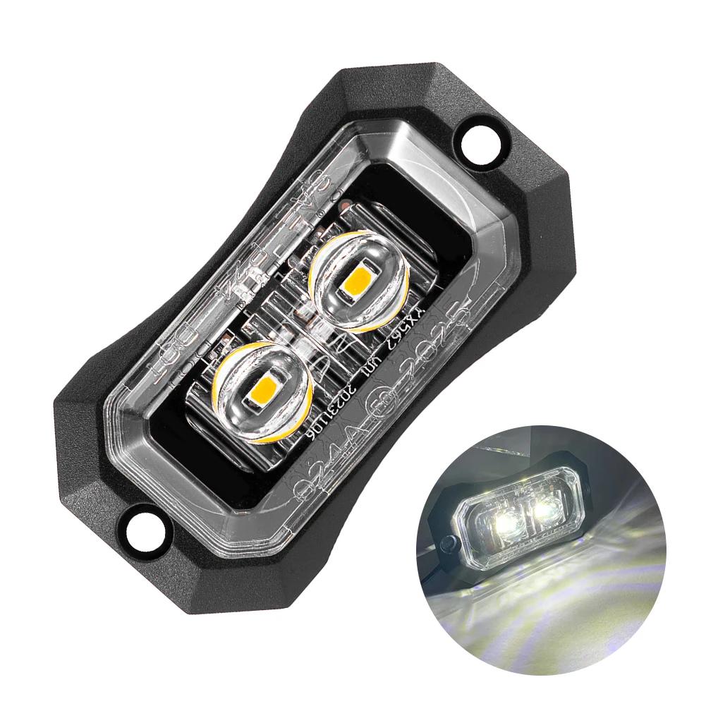 12v/24v Trailer Truck Side Marker Lights 2/4/6 LED Truck Grill Lights Position Lights Sealed Smoked Red LED Lights For Trucks