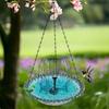 Solar-Kaskaden-Vogelbad-Brunnen Solarbetriebener Brunnen Hängendes Vogelbad Außen-Vogelbad Zieht Wildvögel an für Garten Hinterhof Dekoration