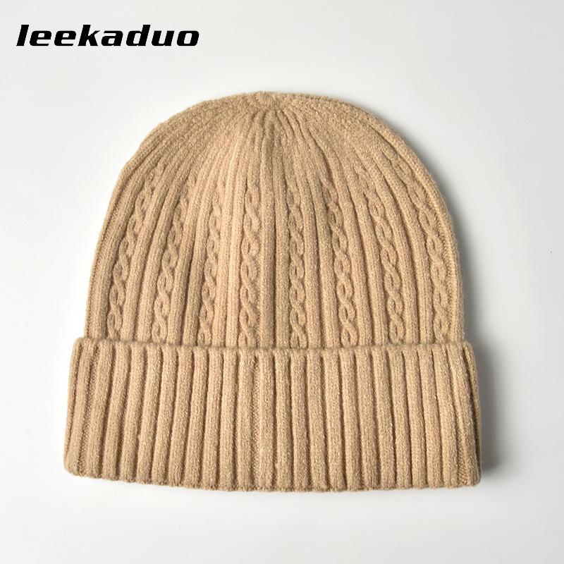 Hat for Men's Winter Casual Solid Color Knitted Hat for Women's Knitted Headcap Fashion Cold Hat