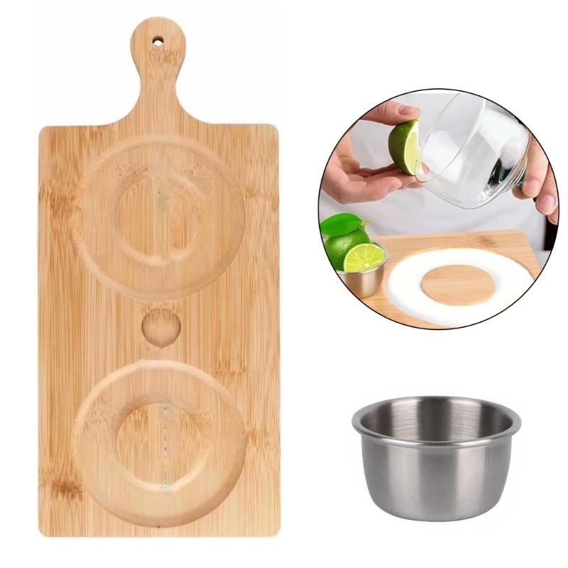 Professional Margarita Salt Edge Set With Smooth Outside Easy To Clean Stackable Design For Home Bar Restaurant Use